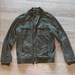 Forever twenty one men olive green cargo jacket M